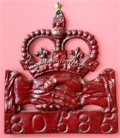 A CLASPED HANDS AND CROWN FIRE MARK