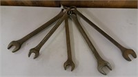 Group of 5 open/bx  end wrenches