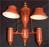 A VINTAGE ITALIAN TOLE WALL SCONCE