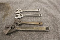Group of adjustable wrenches