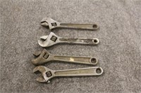 Group of adjustable wrenches