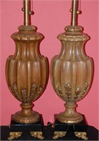 A PAIR VINTAGE MARBRO URN FORM TABLE LAMPS