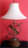 A FREDERICK COOPER ARMILLARY SPHERE TABLE LAMP