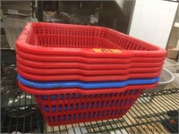 (7) Red & Blue Storage Baskets