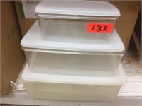 Set of (3) New Food Storage Containers