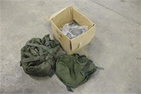 BOX OF ASSORTED ARMY BAGS/BACKPACKS