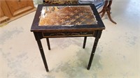 B- MIRROR TOP END TABLE