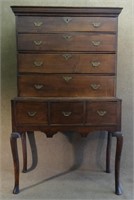 QUEEN ANNE PERIOD HIGHBOY IN OLD SURFACE