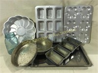 Wilton cake baking pans- Revereware pan etc