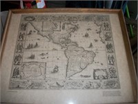 Framed reproduction Map