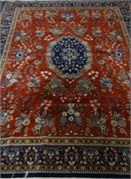 FINELY WOVEN CONTEMPORARY INDO KASHAN CARPET