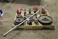 ASSORTED WEIGHTS WITH BARS,