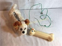 Vintage Metal Toy Dog with Remote Control