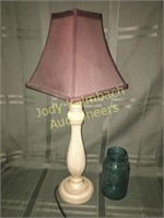 Very nice shabby white wooden lamp