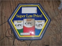 GPC lighted sign