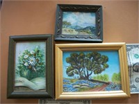 Lot of oil on Canvas paintings-framed