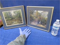 2 small impressionism prints (monet & pissarro)