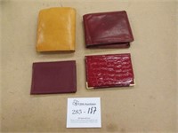 4 Leather Wallets