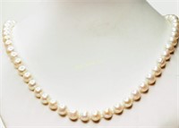 Sterling Silver Clasp Freshwater Pearl Necklace
