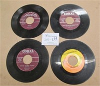 Four 45 RPM Records