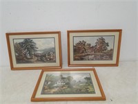 Vintage Framed Homestead Prints - 3