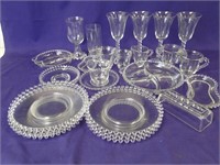 Vintage Candlewick Clear Glass - 27 Pcs.