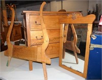 Chest of Drawers with Mirror & Harp