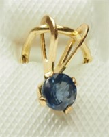 14K Yellow Gold Sapphire Pendant