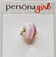 Persona Girl Pink Swirl Striped Bead