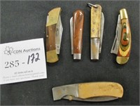 5 Vintage Pocket Knives Lot #1