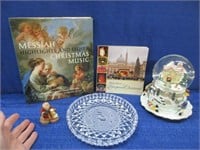 Christmas songbook -crystal Christmas plate -