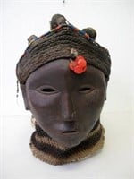 African carved full head mask