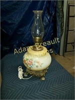 Vintage porcelain and brass Electric lamp