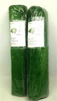 (2) Green Artificial Grass Rugs