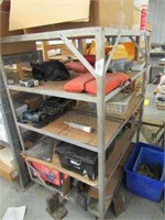 Rolling Metal Shelving w/Contents, Life Vests,