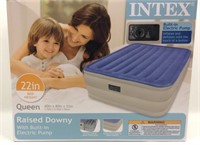 Intex Queen 22 Raised Downy Airbed Mattress