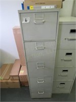 5-Drawer Metal File Cabinet, 15" x 28" x 57"