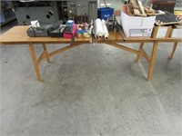 Wooden Work Table NOT Contents