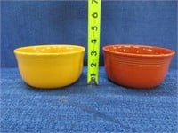 2pc orange & yellow fiesta 3inch tall bowls
