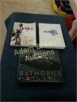 Two final fantasy books, Batmobile book