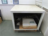 Wooden Storage Cabinet w/Contents, Exposure