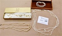 Vintage Pearl Necklace & Braclets