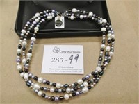 New EFFY 925 Silver Fresh Water Pearl Necklace