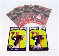 Lot, 1997 oversize John Elway NFL trade cards, 2