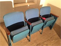 (3) Vintage Theater Chairs