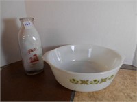 Pals Milk Bottle and Anchor Hocking Casserole Dish