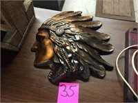 Copper Indian Cheif Wall Sconce
