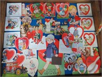 Collection of (30) Vintage Paper Valentines