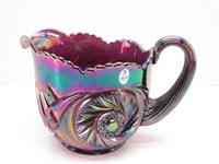 FENTON Purple Amethyst Carnival Glass Pitcher