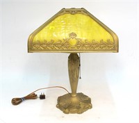 19" Slag glass lamp